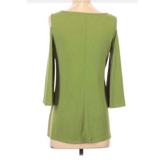 Carmen Mark Valvo green  Cold-shoulder blouse medium - Picture 2 of 8